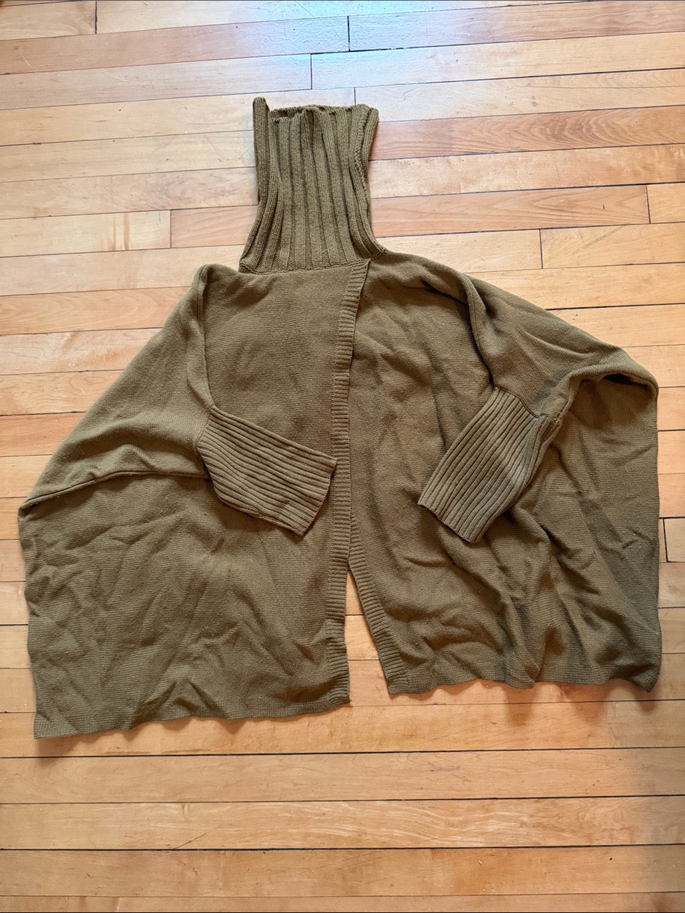 Olive Green Turtleneck Oversized Women’s Sweater